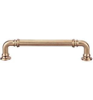 Top Knobs TK323HB Chareau 5" Center to Center Zinc Alloy Reeded Cabinet Pull in Honey Bronze