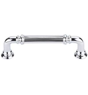 Top Knobs TK322PC Chareau 3 3/4" Center to Center Zinc Alloy Reeded Cabinet Pull in Polished Chrome