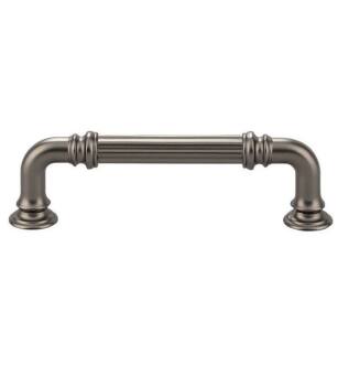 Top Knobs TK322AG Chareau 3 3/4" Center to Center Zinc Alloy Reeded Cabinet Pull in Ash Gray