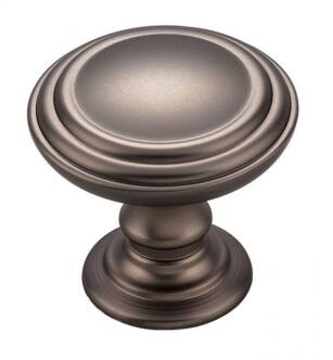 Top Knobs TK321AG Chareau 1 1/2" Zinc Alloy Mushroom Shaped Reeded Cabinet Knob in Ash Gray