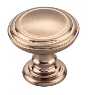 Top Knobs TK321HB Chareau 1 1/2" Zinc Alloy Mushroom Shaped Reeded Cabinet Knob in Honey Bronze