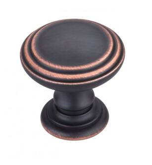 Top Knobs TK321UM Chareau 1 1/2" Zinc Alloy Mushroom Shaped Reeded Cabinet Knob in Umbrio