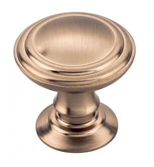 Top Knobs TK320HB Chareau 1 1/4" Zinc Alloy Mushroom Shaped Reeded Cabinet Knob in Honey Bronze