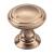 Top Knobs TK320HB Chareau 1 1/4" Zinc Alloy Mushroom Shaped Reeded Cabinet Knob in Honey Bronze