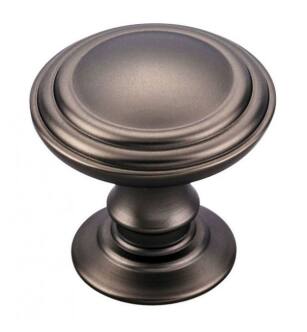 Top Knobs TK320AG Chareau 1 1/4" Zinc Alloy Mushroom Shaped Reeded Cabinet Knob in Ash Gray
