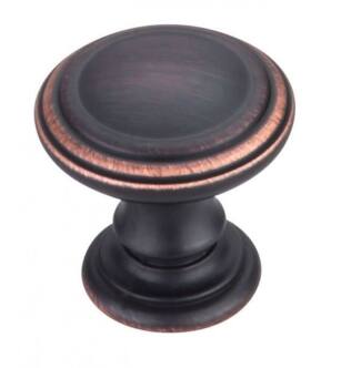 Top Knobs TK320UM Chareau 1 1/4" Zinc Alloy Mushroom Shaped Reeded Cabinet Knob in Umbrio