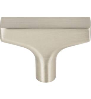 Top Knobs TK1010BSN Grace 1 7/8" Zinc Alloy T-Handle Shaped Riverside Cabinet Knob in Brushed Satin Nickel