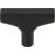 Top Knobs TK1010BLK Grace 1 7/8" Zinc Alloy T-Handle Shaped Riverside Cabinet Knob in Flat Black