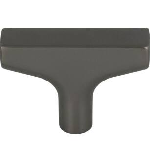 Top Knobs TK1010AG Grace 1 7/8" Zinc Alloy T-Handle Shaped Riverside Cabinet Knob in Ash Gray