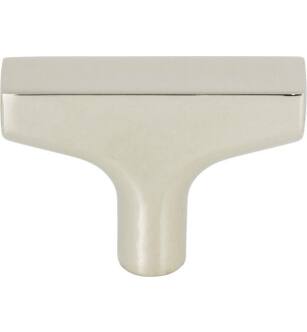 Top Knobs TK1010PN Grace 1 7/8" Zinc Alloy T-Handle Shaped Riverside Cabinet Knob in Polished Nickel