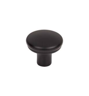 Top Knobs TK3050BLK Ellis 1 1/4" Zinc Alloy Round/Mushroom Shape Julian Cabinet Knob in Flat Black