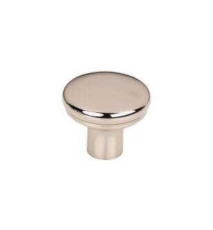 Top Knobs TK3050PN Ellis 1 1/4" Zinc Alloy Round/Mushroom Shape Julian Cabinet Knob in Polished Nickel
