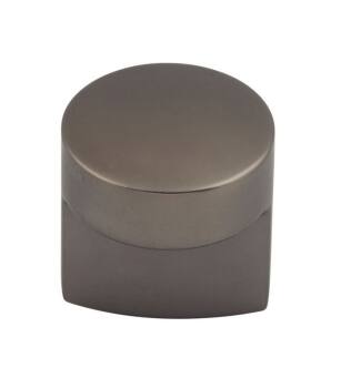Top Knobs TK3040AG Ellis 1 1/8" Zinc Alloy Finger Shape Hartridge Cabinet Knob in Ash Gray