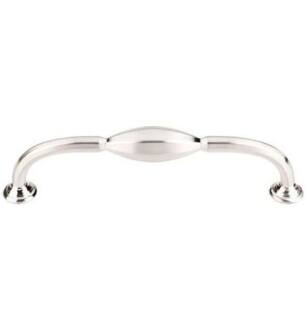 Top Knobs TK232BSN Chareau 5 1/8" Center to Center Zinc Alloy D-Shaped Cabinet Pull in Brushed Satin Nickel