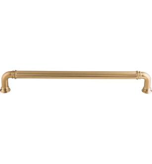 Top Knobs TK328HB Chareau 18" Center to Center Zinc Alloy Reeded Appliance Cabinet Pull in Honey Bronze