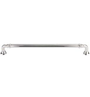 Top Knobs TK325PN Chareau 9" Center to Center Zinc Alloy Reeded Cabinet Pull in Polished Nickel