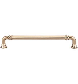 Top Knobs TK324HB Chareau 7" Center to Center Zinc Alloy Reeded Cabinet Pull in Honey Bronze