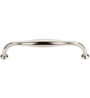 Top Knobs TK382PN Chareau 6 3/8" Center to Center Zinc Alloy Shrewsbury D-Shaped Cabinet Pull in Polished Nickel