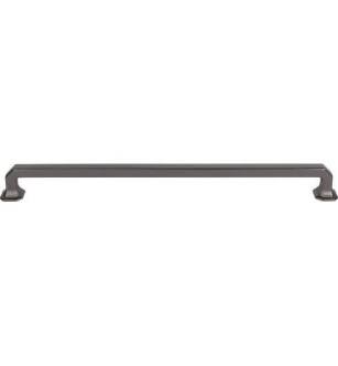 Top Knobs TK291AG Chareau 12" Center to Center Zinc Alloy Emerald Cabinet Pull in Ash Gray