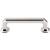 Top Knobs TK287PN Chareau 3 3/4" Center to Center Zinc Alloy Emerald Cabinet Pull in Polished Nickel
