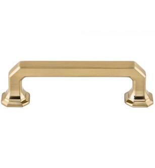 Top Knobs TK287HB Chareau 3 3/4" Center to Center Zinc Alloy Emerald Cabinet Pull in Honey Bronze
