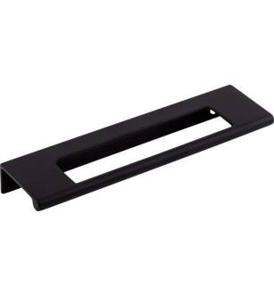 Top Knobs TK521BLK Mercer 5" Center to Center Zinc Alloy Europa Cut Out Tab Cabinet Pull in Flat Black