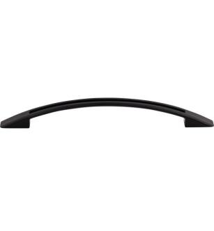 Top Knobs TK620BLK Mercer 6 3/8" Center to Center Zinc Alloy Tango Cut Out Cabinet Pull in Flat Black