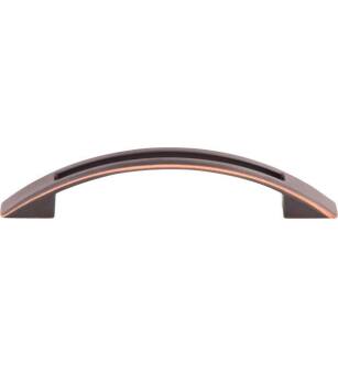 Top Knobs TK618UM Mercer 3 3/4" Center to Center Zinc Alloy Tango Cut Out Cabinet Pull in Umbrio