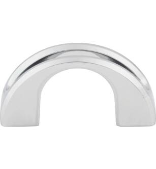 Top Knobs TK617PC Mercer 1 1/4" Center to Center Zinc Alloy Tango U Finger Cabinet Pull in Polished Chrome
