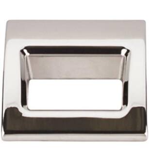 Top Knobs TK615PN Mercer 1 1/8" Center to Center Zinc Alloy Tango Finger Cabinet Pull in Polished Nickel