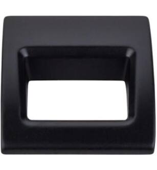 Top Knobs TK615PC Mercer 1 1/8" Center to Center Zinc Alloy Tango Finger Cabinet Pull in Flat Black