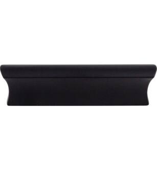 Top Knobs TK553BLK Mercer 3" Center to Center Zinc Alloy Glacier Cabinet Pull in Flat Black
