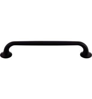 Top Knobs TK595BLK Mercer 6 3/8" Center to Center Zinc Alloy Oculus Oval Cabinet Pull in Flat Black