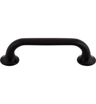 Top Knobs TK593BLK Mercer 3 3/4" Center to Center Zinc Alloy Oculus Oval Cabinet Pull in Flat Black