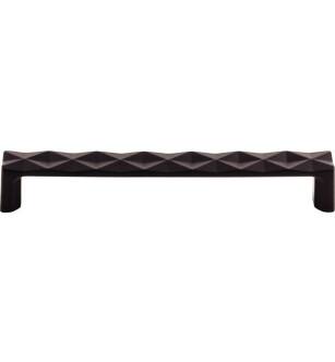 Top Knobs TK563BLK Mercer 6 3/8" Center to Center Zinc Alloy Quilted Cabinet Pull in Flat Black