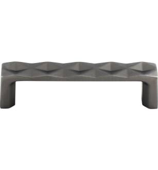 Top Knobs TK561AG Mercer 3 3/4" Center to Center Zinc Alloy Quilted Cabinet Pull in Ash Gray