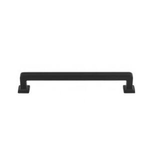 Top Knobs TK705BLK Transcend 6 3/8" Center to Center Ascendra Handle Cabinet Pull in Flat Black