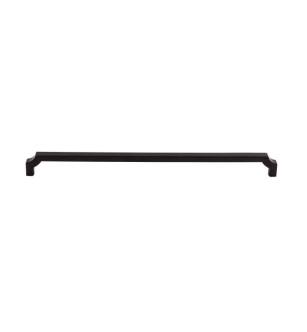 Top Knobs TK3026BLK Ellis 12" Center to Center Zinc Alloy Davenport Handle Cabinet Pull in Flat Black