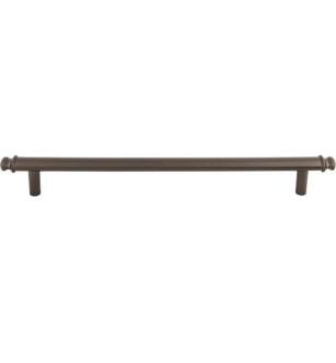 Top Knobs TK3058AG Ellis 12" Center to Center Zinc Alloy Julian Appliance Bar Cabinet Pull in Ash Gray