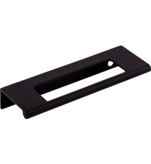 Top Knobs TK520BLK Mercer 3 3/4" Center to Center Zinc Alloy Europa Cut Out Tab Cabinet Pull in Flat Black