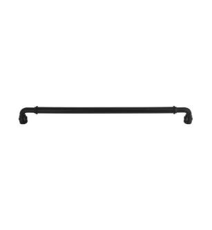 Top Knobs TK891BLK Devon 18" Center to Center Zinc Alloy Brixton Appliance Pull in Flat Black