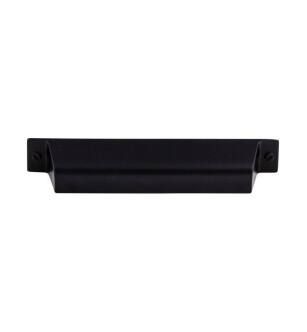 Top Knobs TK774BLK Barrington 5" Center to Center Channing Cup Cabinet Pull in Flat Black