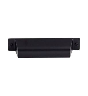 Top Knobs TK773BLK Barrington 3 3/4" Center to Center Channing Cup Cabinet Pull in Flat Black