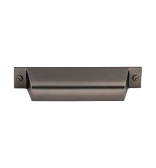Top Knobs TK773AG Barrington 3 3/4" Center to Center Channing Cup Cabinet Pull in Ash Gray