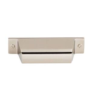 Top Knobs TK772PN Barrington 2 3/4" Center to Center Channing Cup Cabinet Pull in Polished Nickel