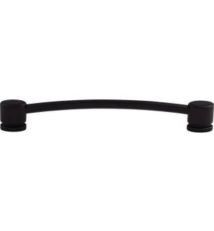 Top Knobs TK65BLK Sanctuary 7" Center to Center Zinc Alloy Oval Thin Pull in Flat Black