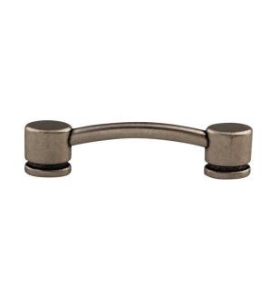 Top Knobs TK63PTA Sanctuary 3 3/4" Center to Center Zinc Alloy Oval Thin Pull in Pewter Antique