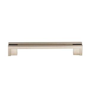 Top Knobs TK56BSN Sanctuary 5" Center to Center Zinc Alloy Flat Rail Pull in Brushed Satin Nickel