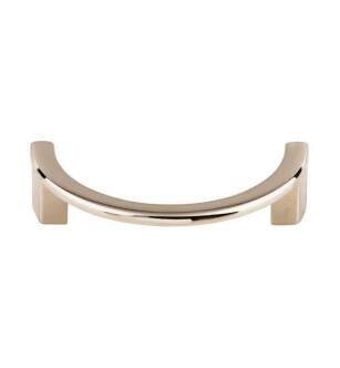 Top Knobs TK53PN Sanctuary 3 1/2" Center to Center Zinc Alloy Half Circle Open Pull in Polished Nickel