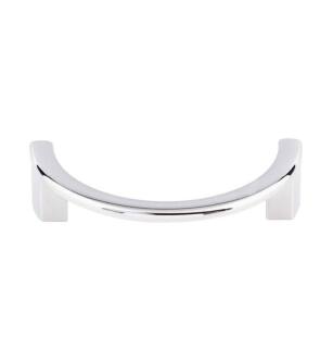 Top Knobs TK53PC Sanctuary 3 1/2" Center to Center Zinc Alloy Half Circle Open Pull in Polished Chrome